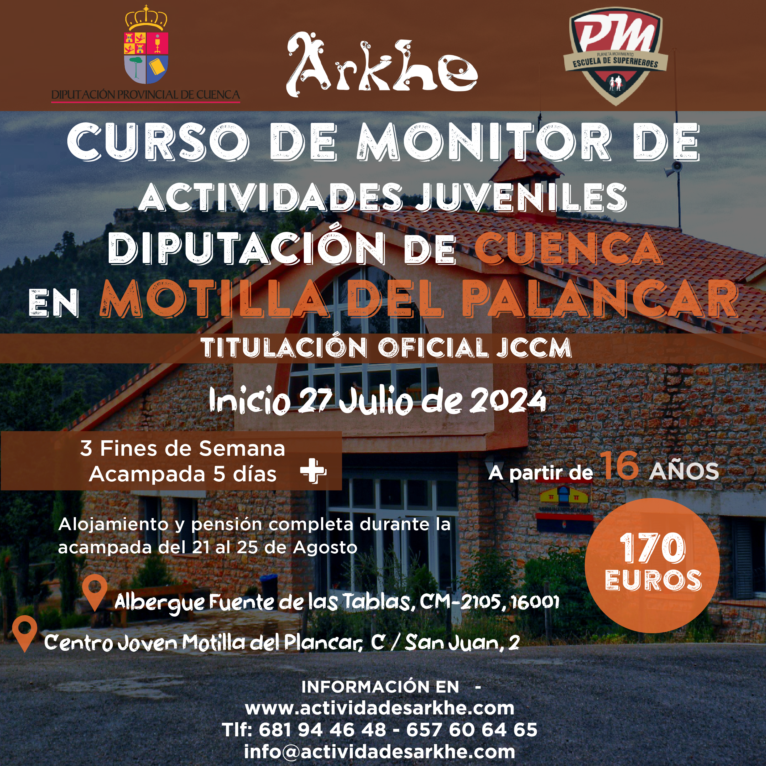 Curso Monitor Diputación Cuenca Verano en Motilla del Palancar